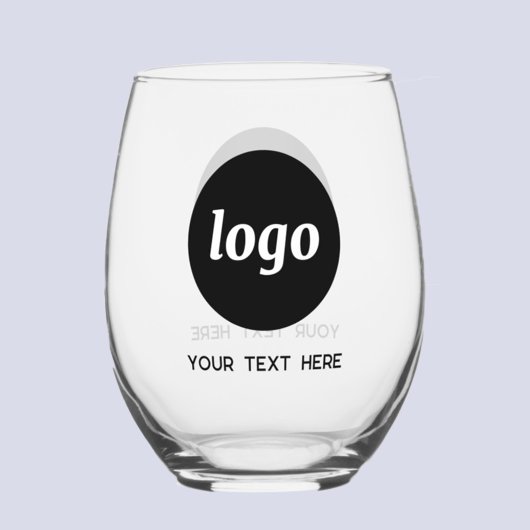 Verre À Vin Sans Pied Logo simple avec promotion de texte