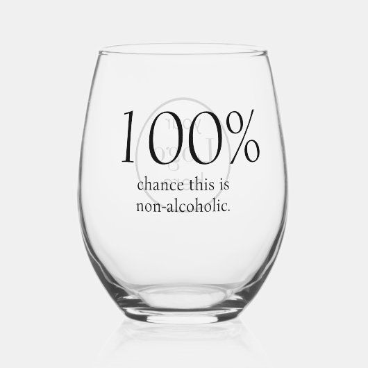 Verre À Vin Sans Pied Loisir Business Logo Sober Bar (Recto)