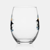 Verre À Vin Sans Pied Loon Couple coucher de soleil bleu (Gauche)