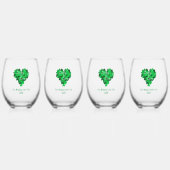 Verre À Vin Sans Pied Lucky In Love, Événement Mariage (Recto)