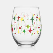 Verre À Vin Sans Pied Lumières de Noël (Verso)