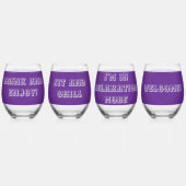 Verre À Vin Sans Pied Lunettes avec mots (Recto)