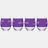 Verre À Vin Sans Pied Lunettes avec mots (Gauche)