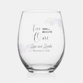 Verre À Vin Sans Pied Lunettes de Mariage de l'écriture (Recto)