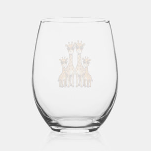 Verre À Vin Sans Pied Lunettes de soleil de famille de girafe Cool T gra