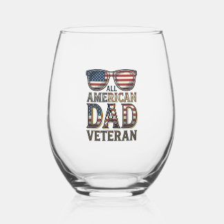 Verre À Vin Sans Pied Lunettes de soleil patriotiques pour vétéran de pa