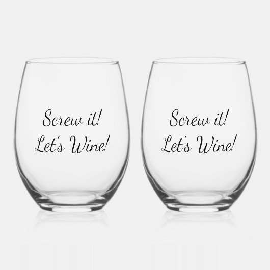 Verre À Vin Sans Pied Lunettes de vin amusantes (Recto)