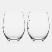 Verre À Vin Sans Pied M. et Mme le Mariage Keepsar (Gauche)
