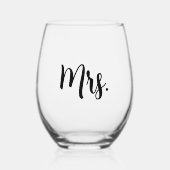 Verre À Vin Sans Pied M. et Mme Mariage (Recto)