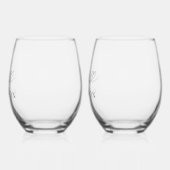 Verre À Vin Sans Pied M. & Mme Mariage Personnalisé Moderne (Gauche)
