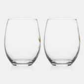 Verre À Vin Sans Pied M. & Mme Mustache Lips Mariage personnalisé (Droite)