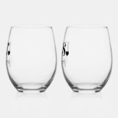 Verre À Vin Sans Pied M. & Mme Nom Mariage personnalisé (Gauche)