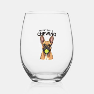 Verre À Vin Sans Pied Ma Seule Compétence Est De Mâcher Un Te Vintage Bo