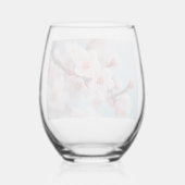 Verre À Vin Sans Pied Magie en fleurs roses (Verso)