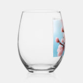 Verre À Vin Sans Pied Magie en fleurs roses (Droite)