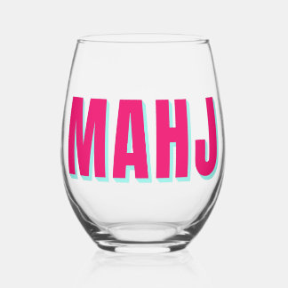 Verre À Vin Sans Pied Mahjong ou Mahj Bright