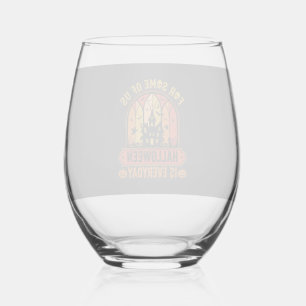 Verre À Vin Sans Pied Maison Hantée Rétro Halloween Est Tous Les Jours