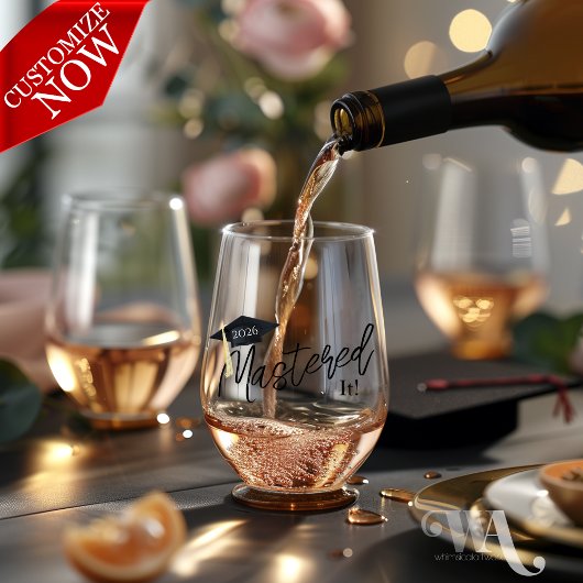 Verre À Vin Sans Pied Maîtrise de l'obtention de diplôme Cap