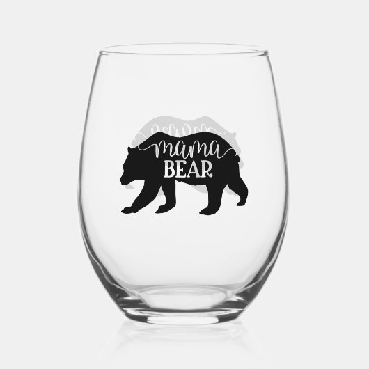 Verre À Vin Sans Pied Mama Bear (Recto)