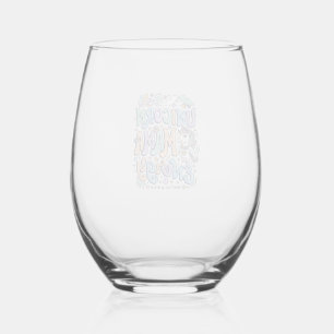 Verre À Vin Sans Pied Mama Licorne Énergie Kawaii Design Vectoriel_1
