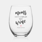 Verre À Vin Sans Pied Maman drôle (Recto)