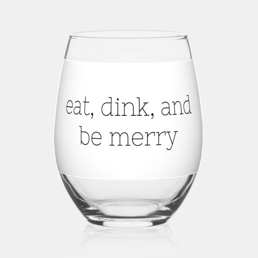 Verre À Vin Sans Pied Mangez Dink and Be Joyeux Pickleball (Recto)