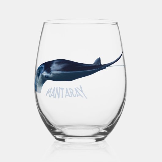 Verre À Vin Sans Pied Manta Ray (Recto)