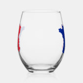 Verre À Vin Sans Pied Map of France Eiffel Tower Design (Droite)
