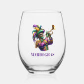 Verre À Vin Sans Pied Mardi Gras (Recto)