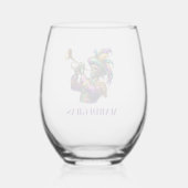 Verre À Vin Sans Pied Mardi Gras (Verso)