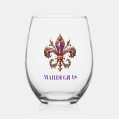 Verre À Vin Sans Pied Mardi Gras (Recto)