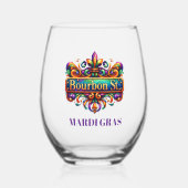 Verre À Vin Sans Pied Mardi Gras (Recto)