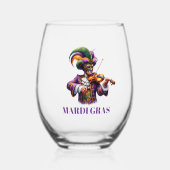 Verre À Vin Sans Pied Mardi Gras (Recto)
