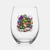 Verre À Vin Sans Pied Mardi Gras (Recto)