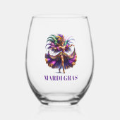 Verre À Vin Sans Pied Mardi Gras (Recto)