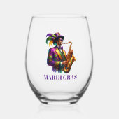 Verre À Vin Sans Pied Mardi Gras (Recto)