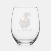 Verre À Vin Sans Pied Mardi Gras (Verso)
