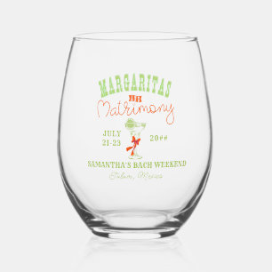 Verre À Vin Sans Pied Margaritas & Matrimony Tulum Enterrement de Vie de