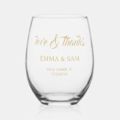 Verre À Vin Sans Pied Mariage blanc Lotus (Recto)