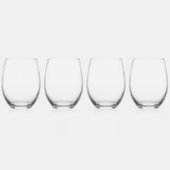 Verre À Vin Sans Pied Mariage Cadeau Faveur Définir Simple Minimal Nom P (Droite)
