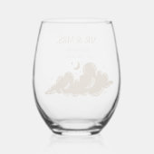 Verre À Vin Sans Pied Mariage céleste d'or mystique (Verso)