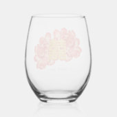Verre À Vin Sans Pied Mariage chinois Gold Double Xi Peony (Verso)