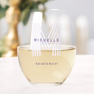 Verre À Vin Sans Pied Mariage de Bridesmaid
