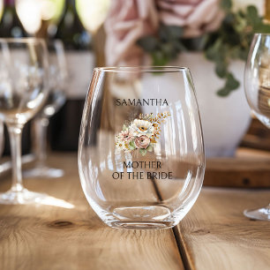 Verre À Vin Sans Pied Mariage de fête champêtre florale et table princip