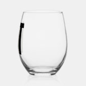 Verre À Vin Sans Pied Mariage de monogramme d'ombre branché Customisé St (Gauche)