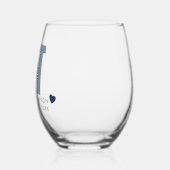Verre À Vin Sans Pied Mariage de monogramme d'ombre branché Customisé St (Gauche)