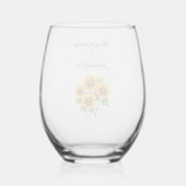 Verre À Vin Sans Pied Mariage de tournesol rustique (Verso)