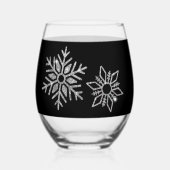 Verre À Vin Sans Pied Mariage Diamond Snowflake (Verso)