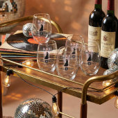 Verre À Vin Sans Pied Mariage Disco personnalisable