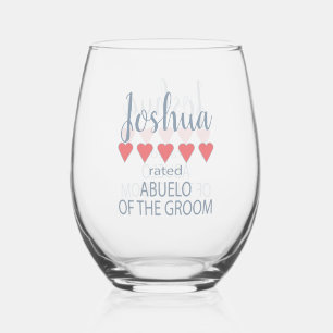 Verre À Vin Sans Pied Mariage et Mariage 5 Coeur Abuelo de la salle